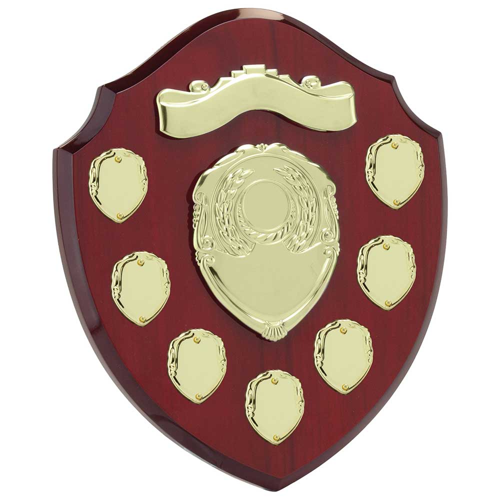 Mountbatten Annual Shield Rosewood & Gold 5yr B