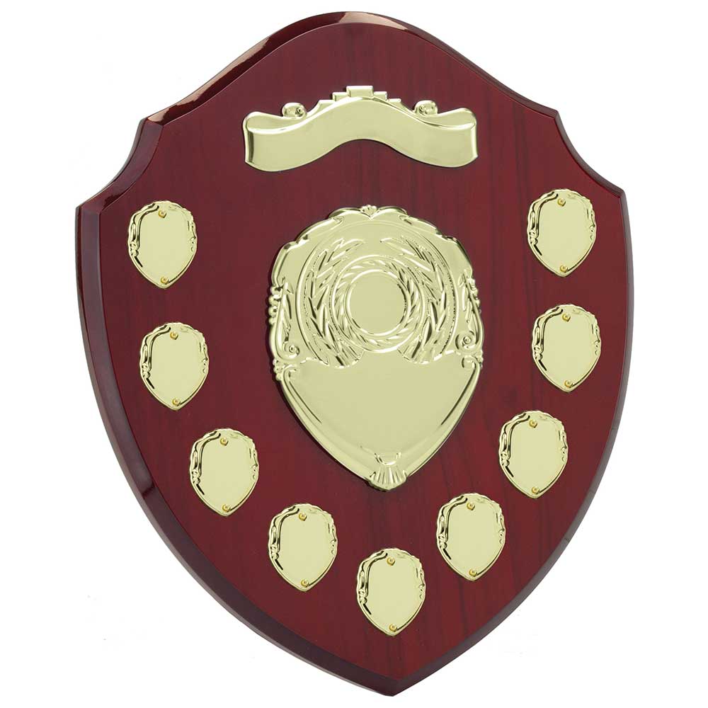 Mountbatten Annual Shield Rosewood & Gold 5yr C