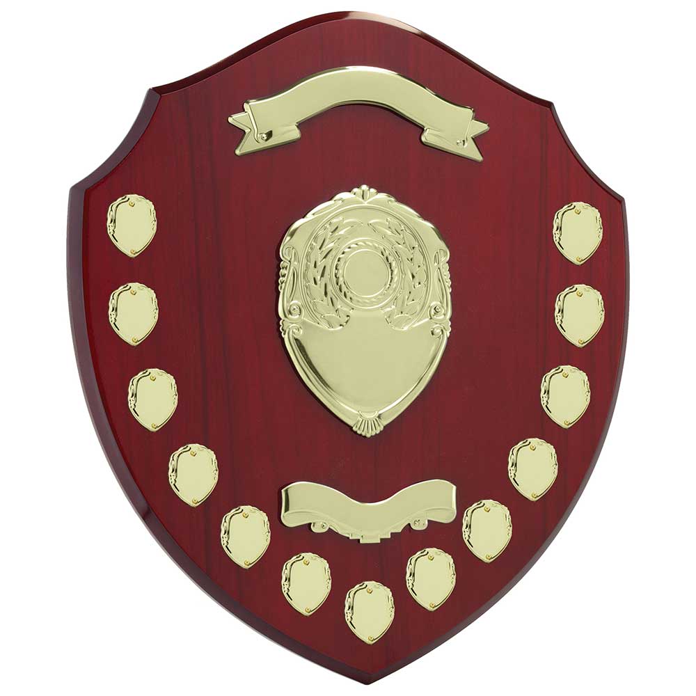 Mountbatten Annual Shield Rosewood & Gold 5yr E