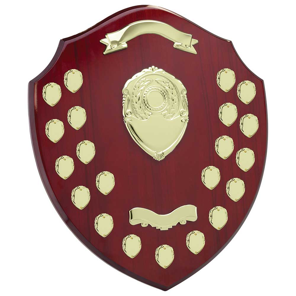 Mountbatten Annual Shield Rosewood & Gold 5yr F