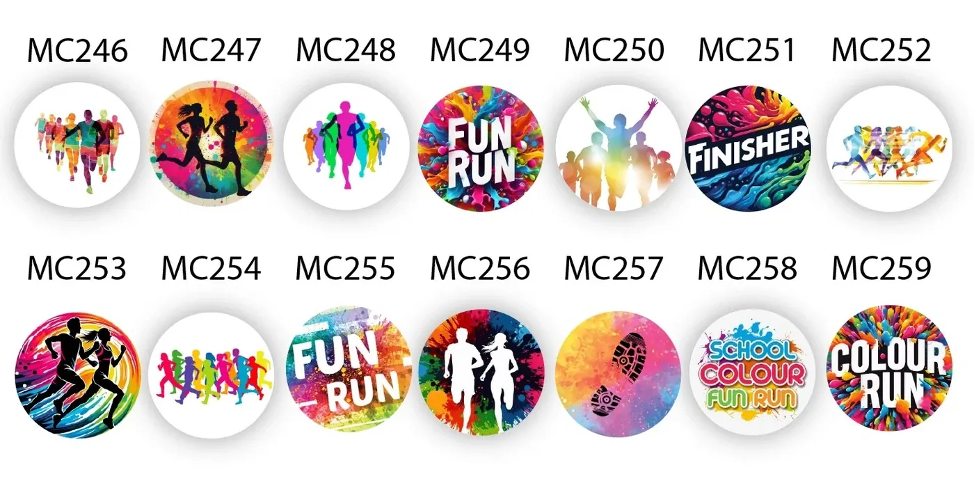 25mm Standard colour run and fun run centres