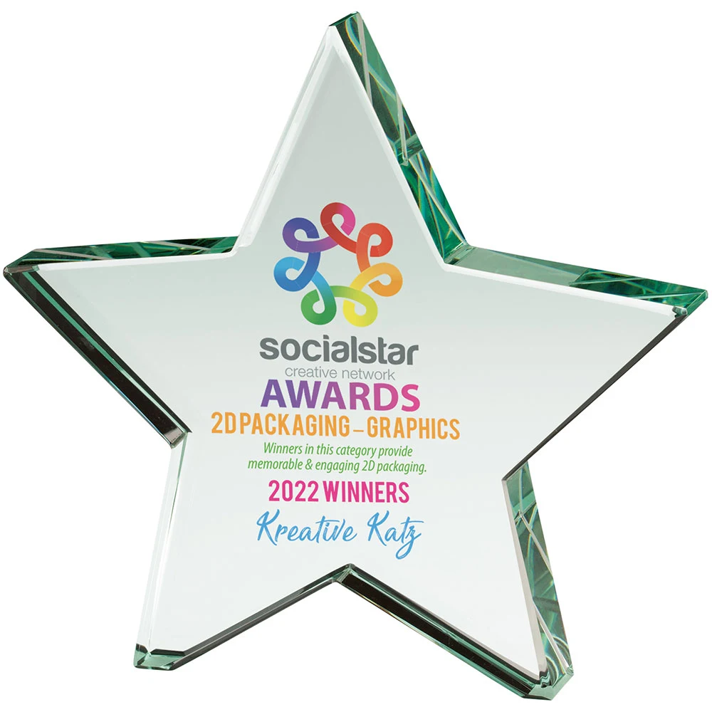 Aurora Jade Star Glass Award B