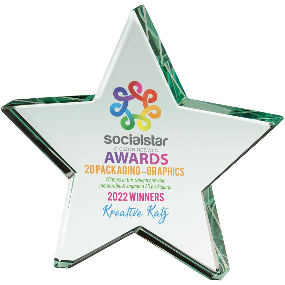Aurora Jade Star Glass Award C