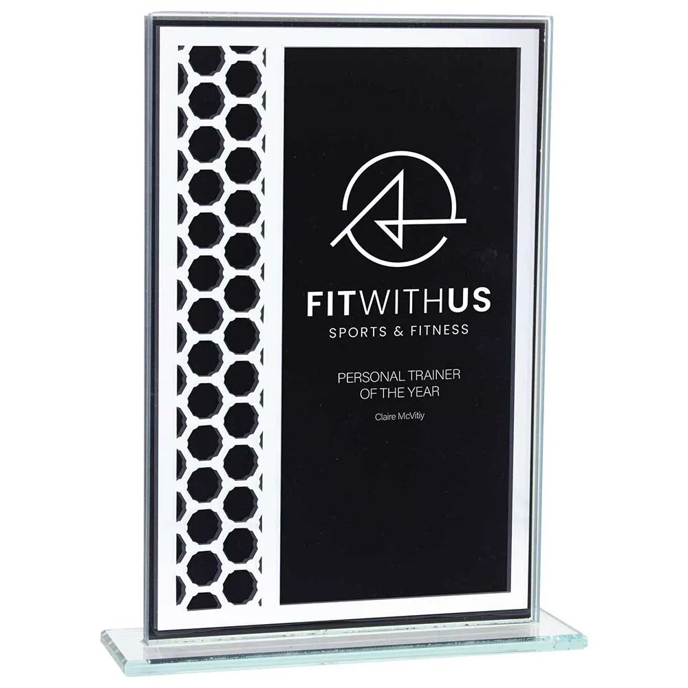 Titanium Mirrored Glass Award Black B