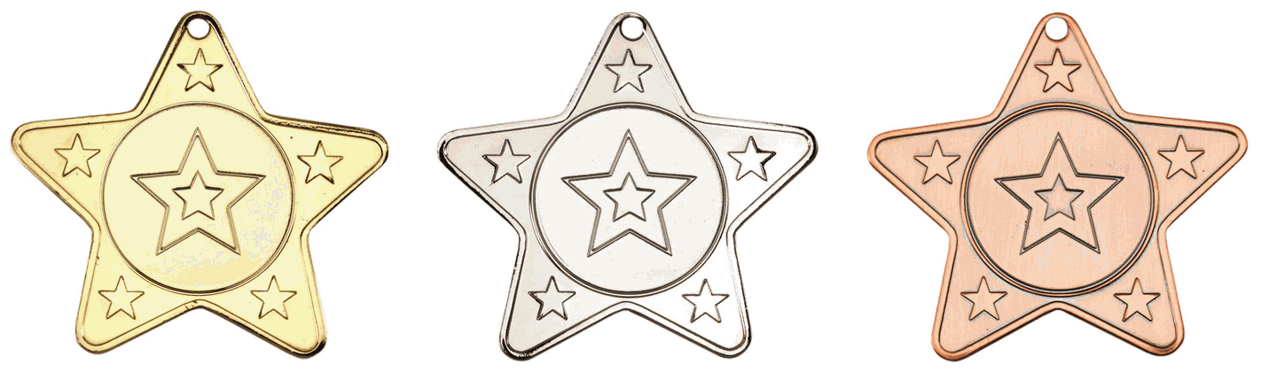 Star Medal M10 - Engravable Medals - Archery Medals