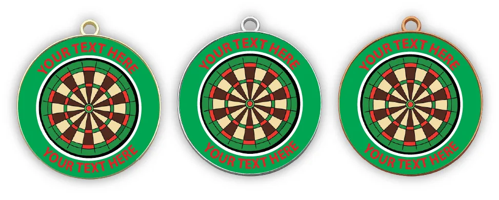 MMDARTS1 - Metal Medals - Darts Medals