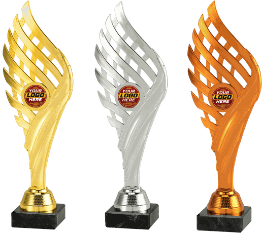 Economy Trophy SET.350 - gold, silver and bronze