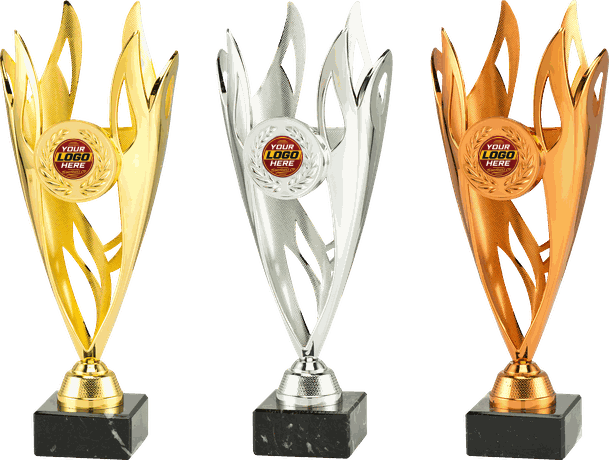 Economy Trophy SET.444 - gold, silver and bronze