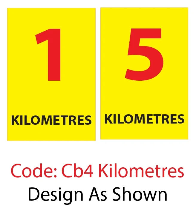 Cb4 – Large Distance Boards (Kilometres)