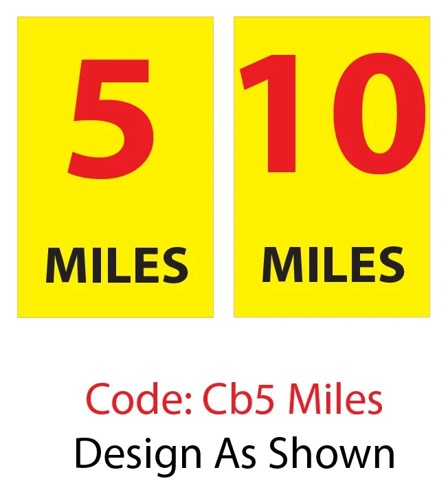 Cb5 – Large Distance Boards (Miles)