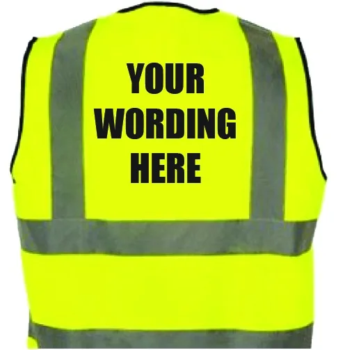 Hi-Viz Waistcoat - Your Wording