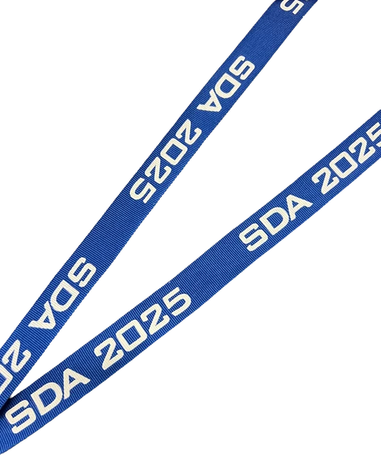 BR3 – Woven 1 Colour printed ribbon, orange example