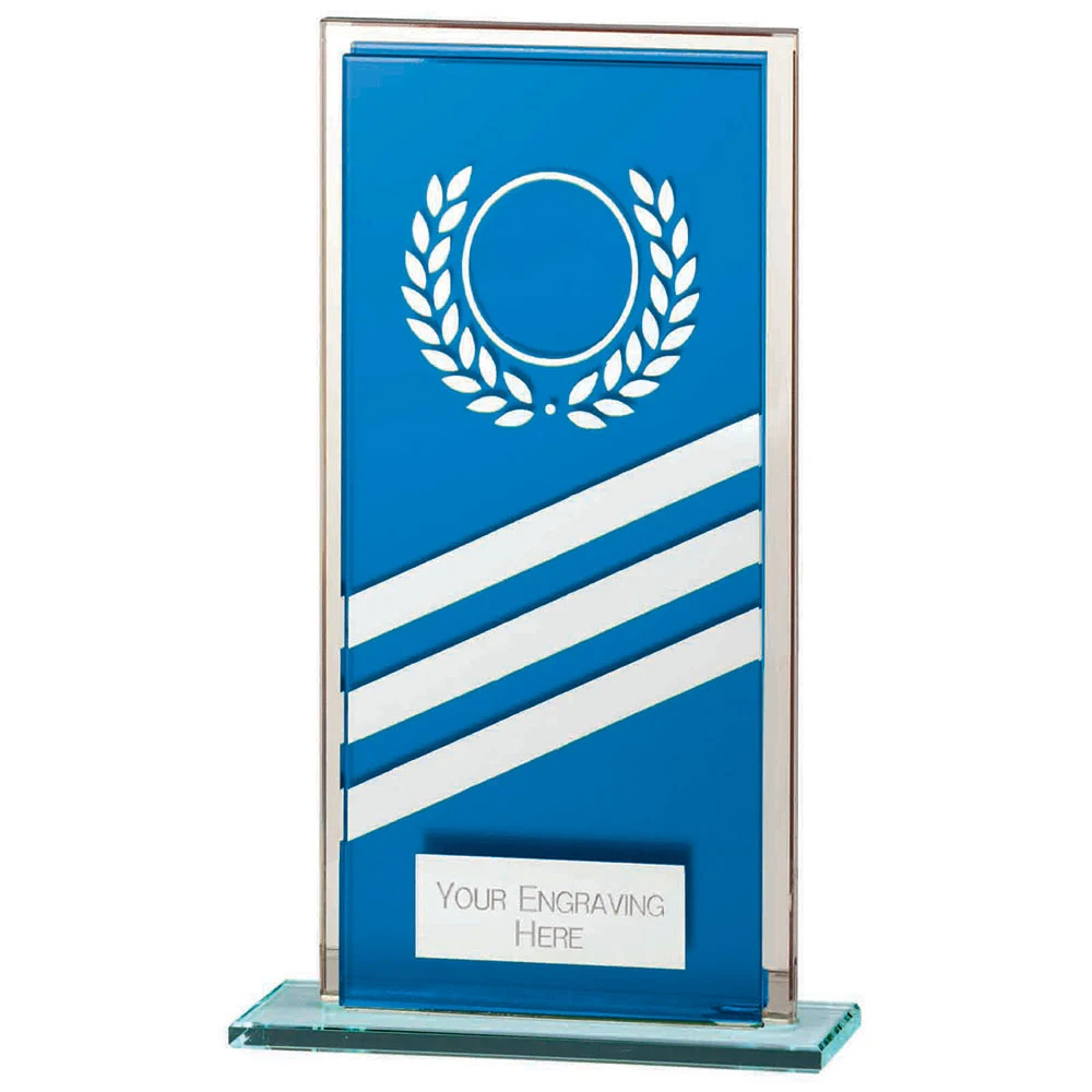 Talisman Multisport Mirror Glass Award Blue & Silver CR22009B