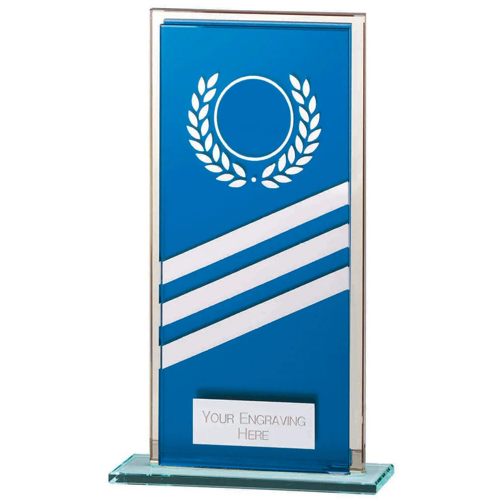Talisman Multisport Mirror Glass Award Blue & Silver CR22009C
