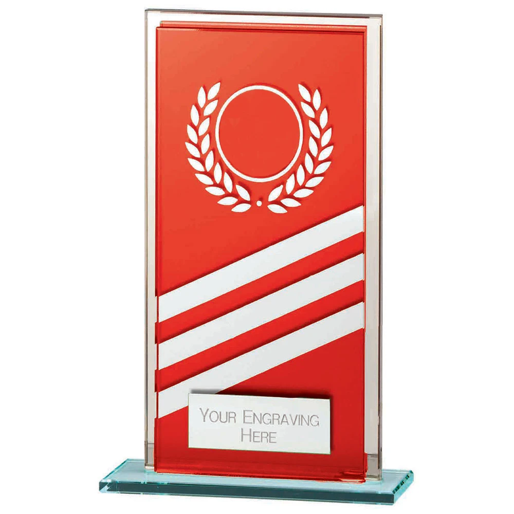 Talisman Multisport Mirror Glass Award Red & Silver
