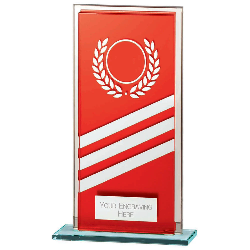 Talisman Multisport Mirror Glass Award Red & Silver CR22010B