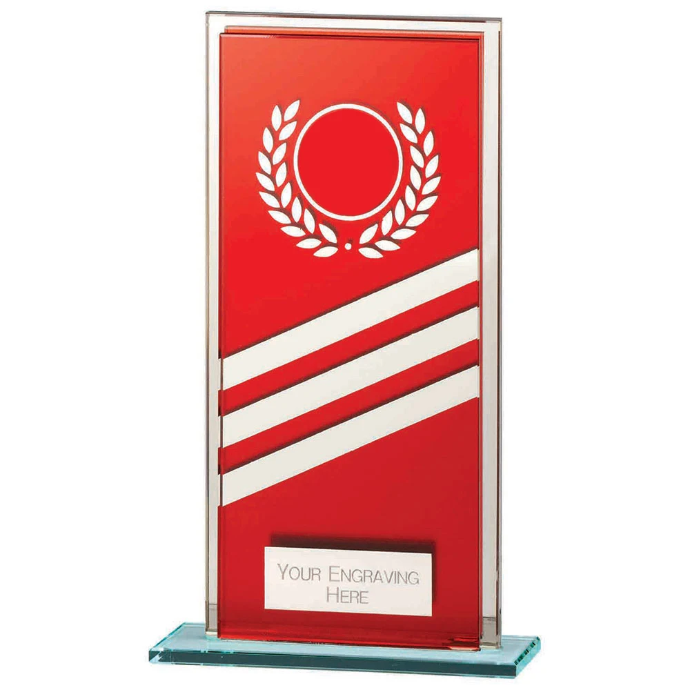 Talisman Multisport Mirror Glass Award Red & Silver CR22010C