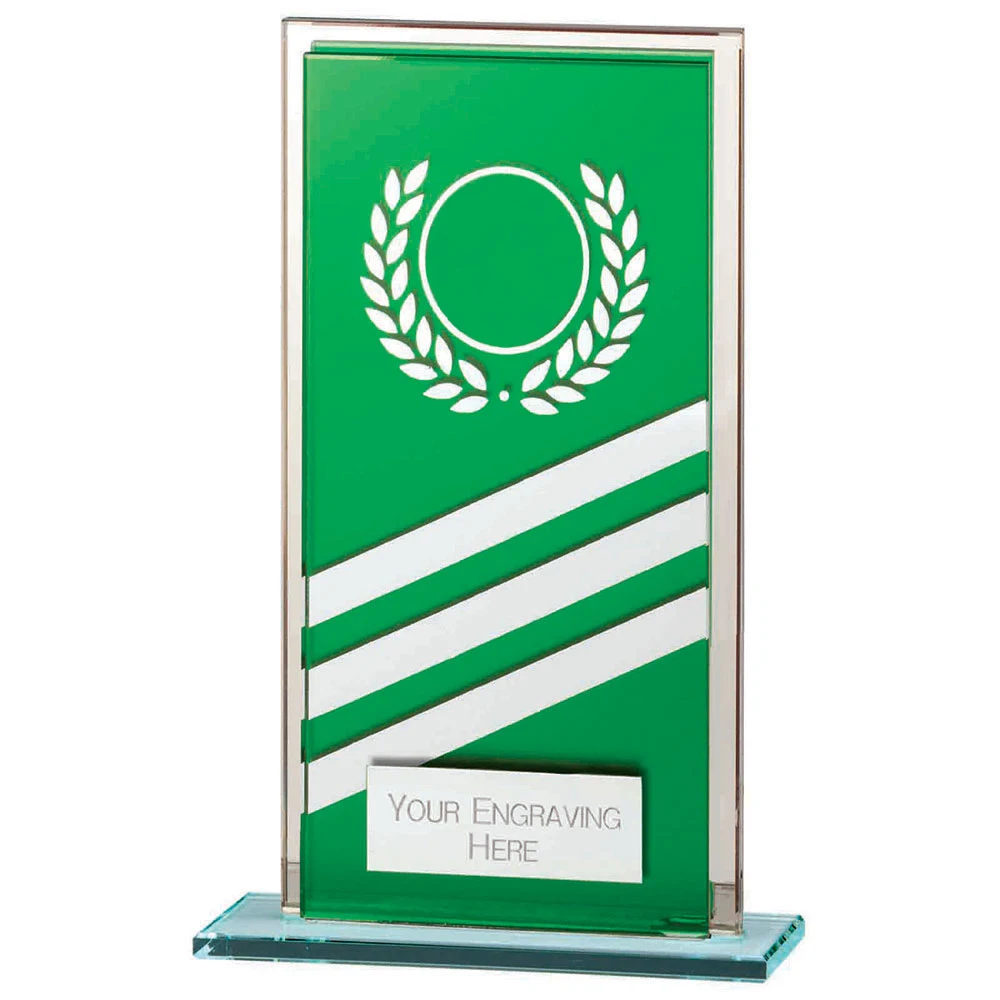 Talisman Multisport Mirror Glass Award Green & Silver