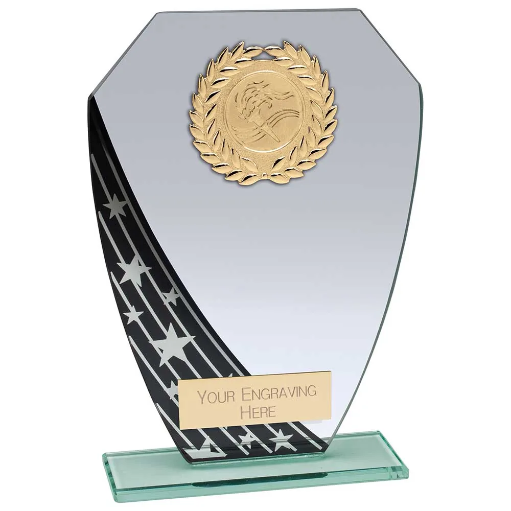 Starlight Hex Jade Glass Award Black