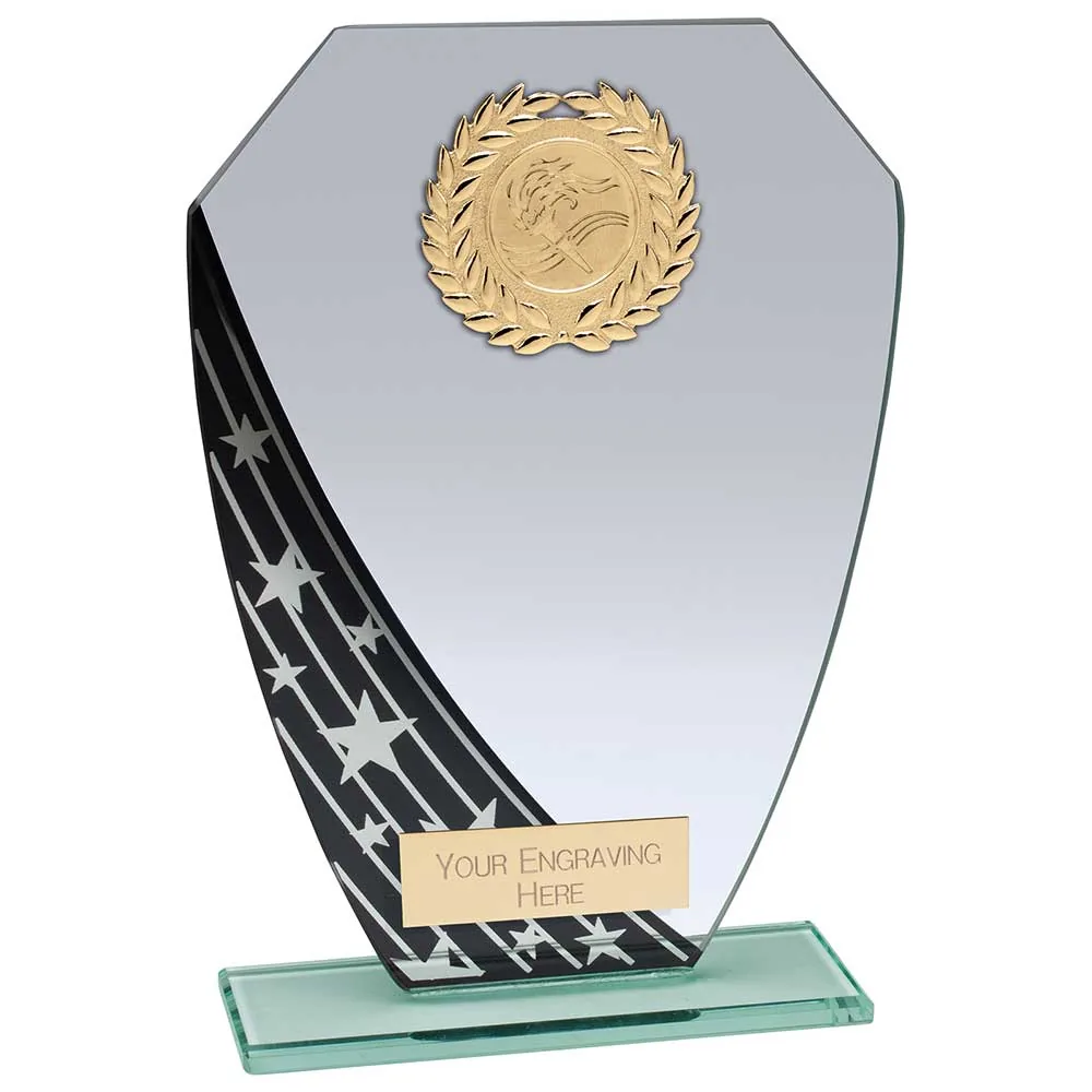 Starlight Hex Jade Glass Award Black CR24591C