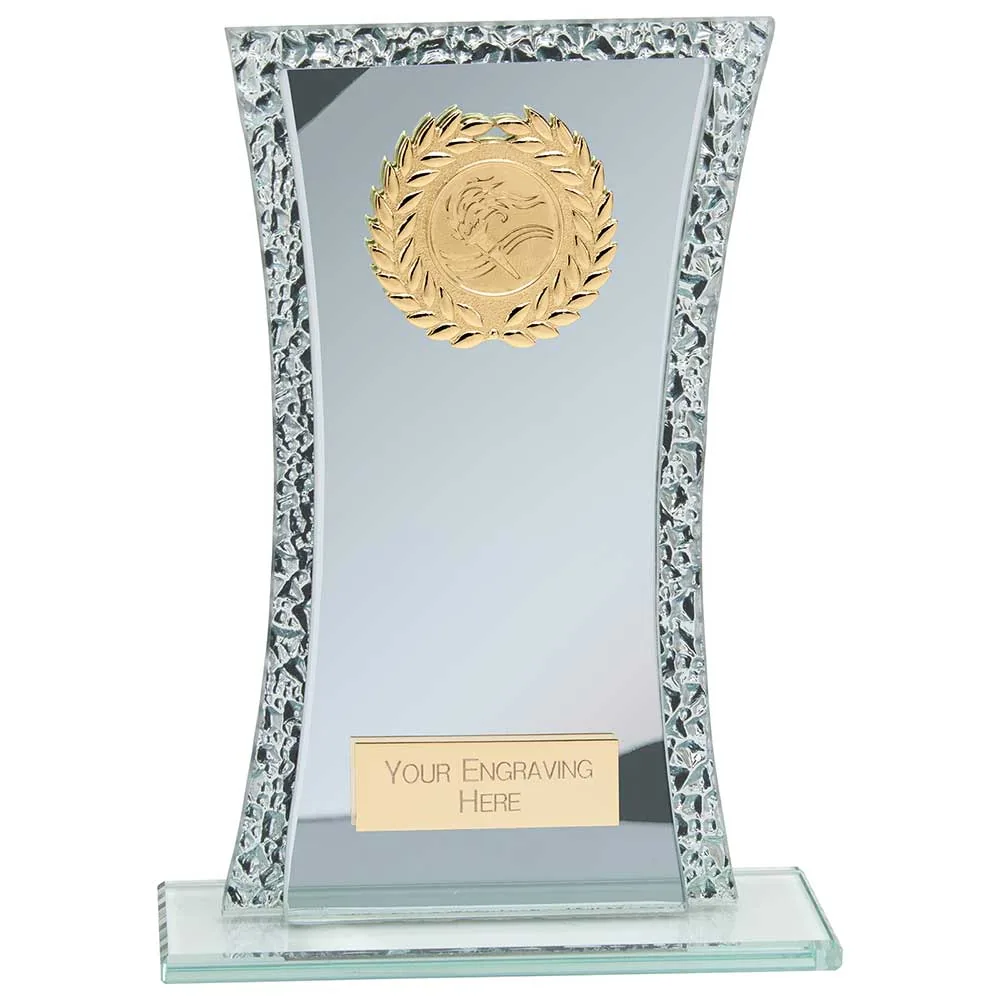 Eternal Multisport Glass Award Blue & Cracked Silver CR24593C