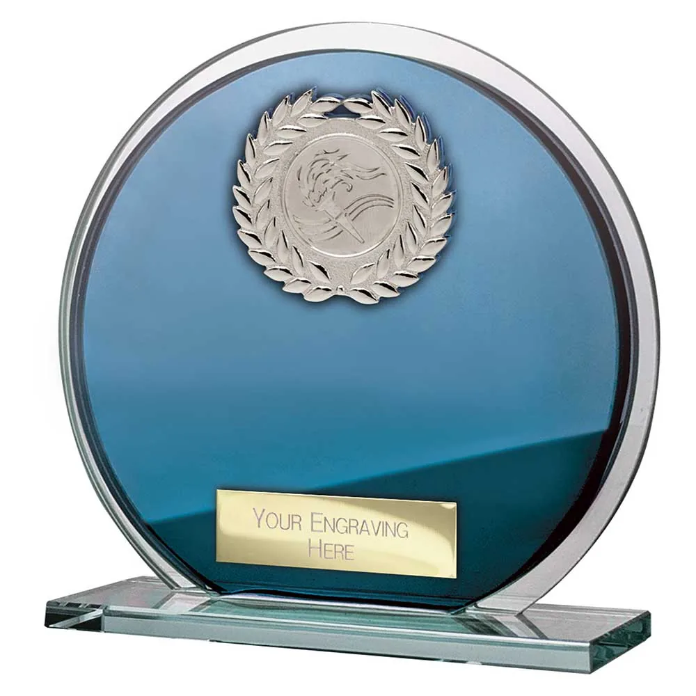 Seismic Multisport Circle Plaque Blue & Silver CR26572B