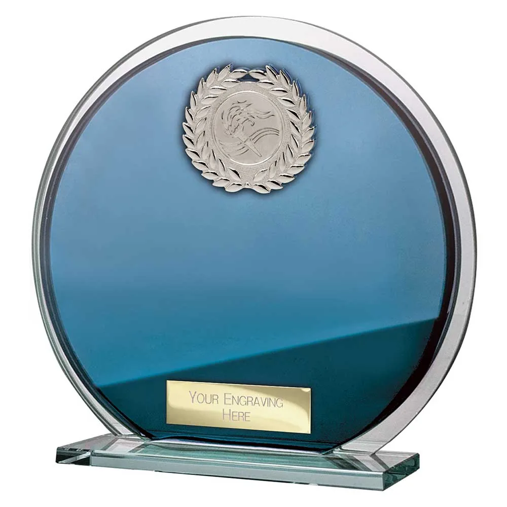 Seismic Multisport Circle Plaque Blue & Silver CR26572C