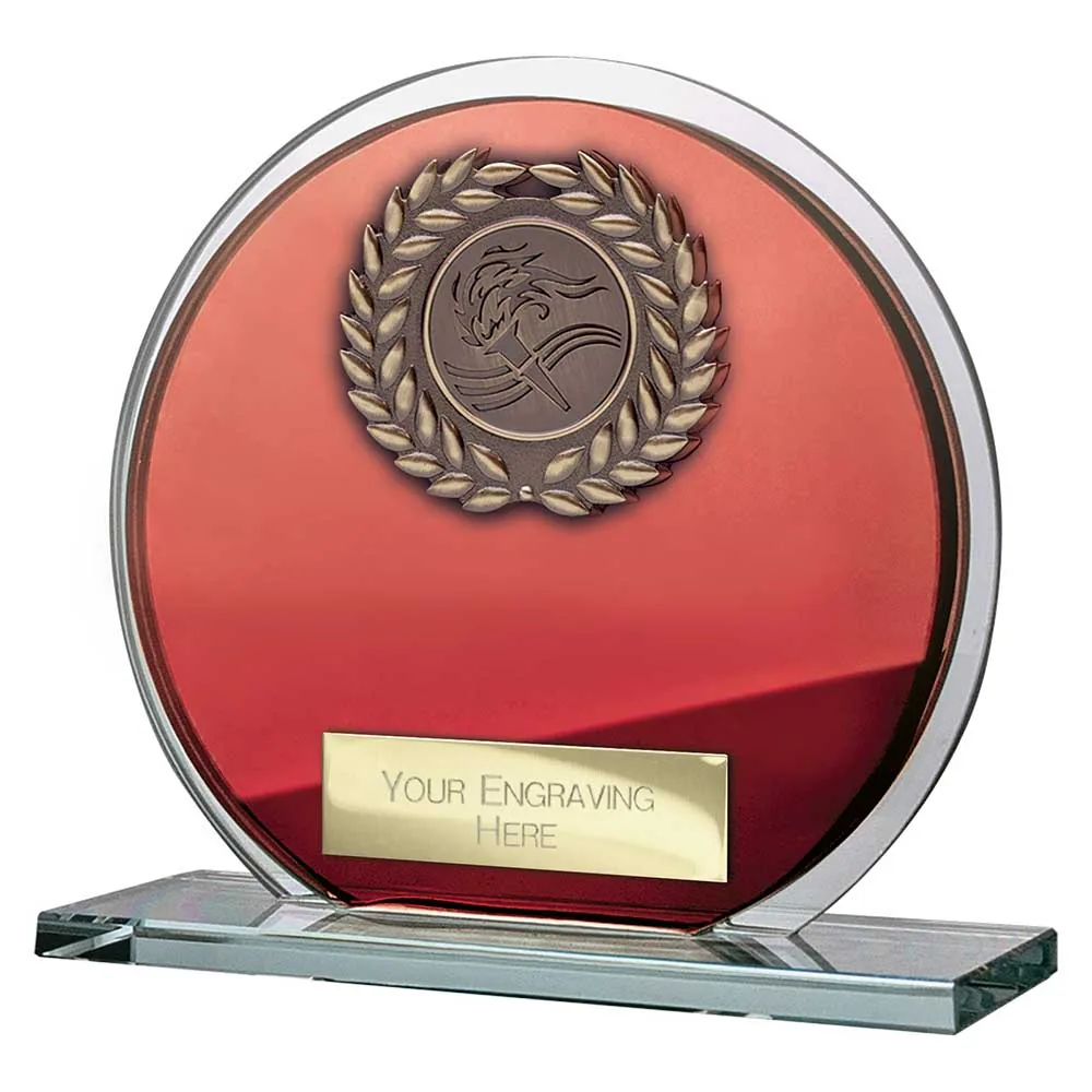 Seismic Multisport Circle Plaque Red & Silver