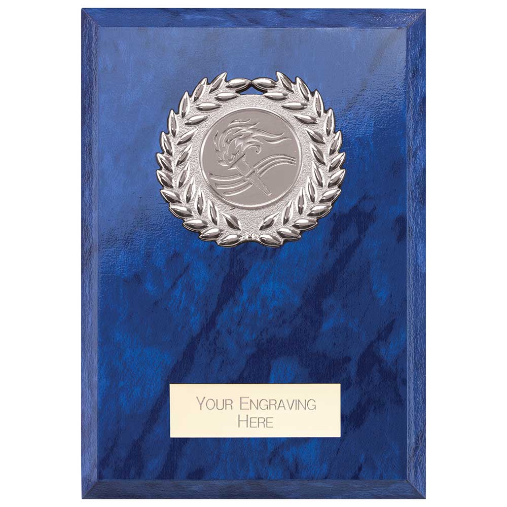 Reward Wreath Plaque Azure Blue PL24579C