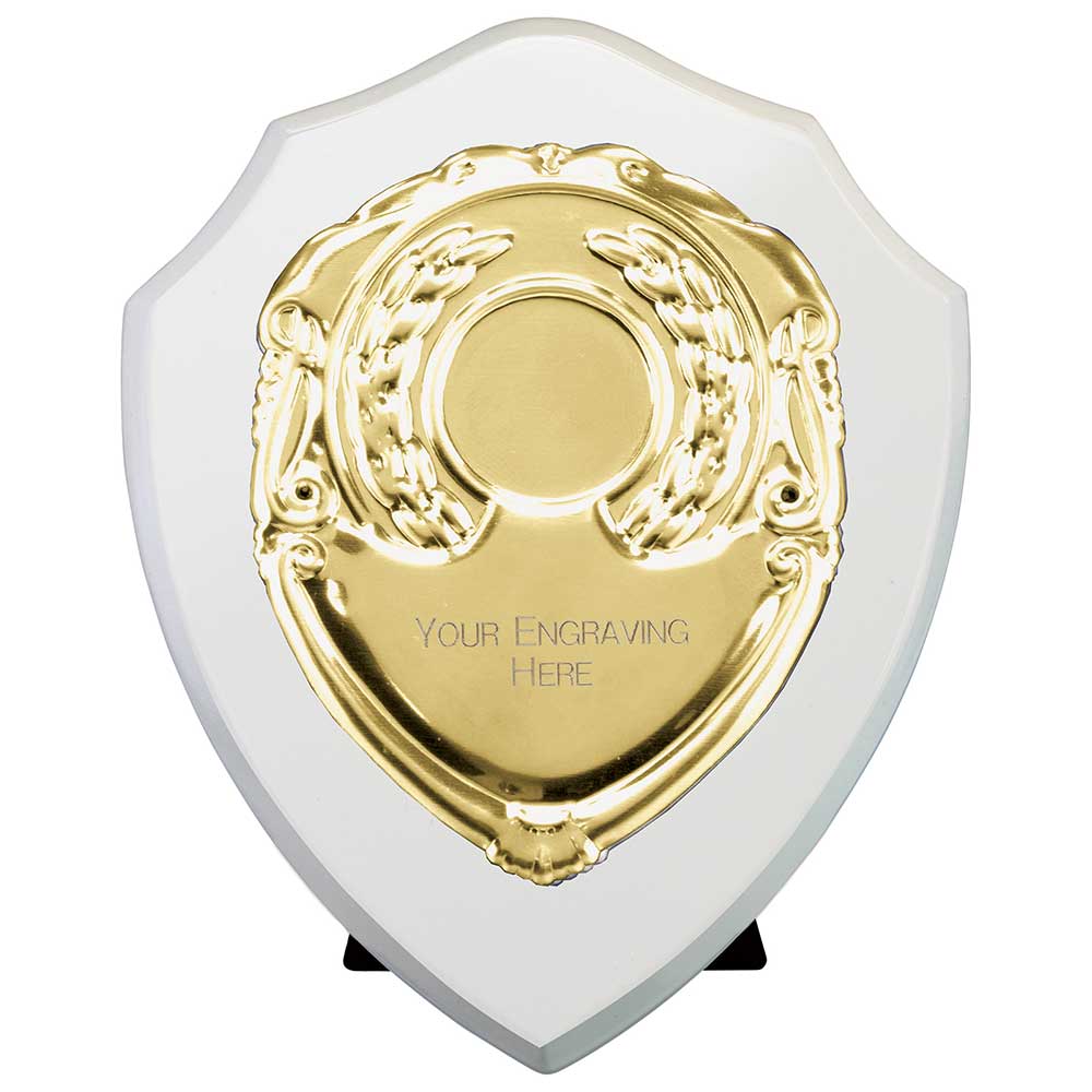 Reward Shield & Front Arctic White & Gold PS24558B