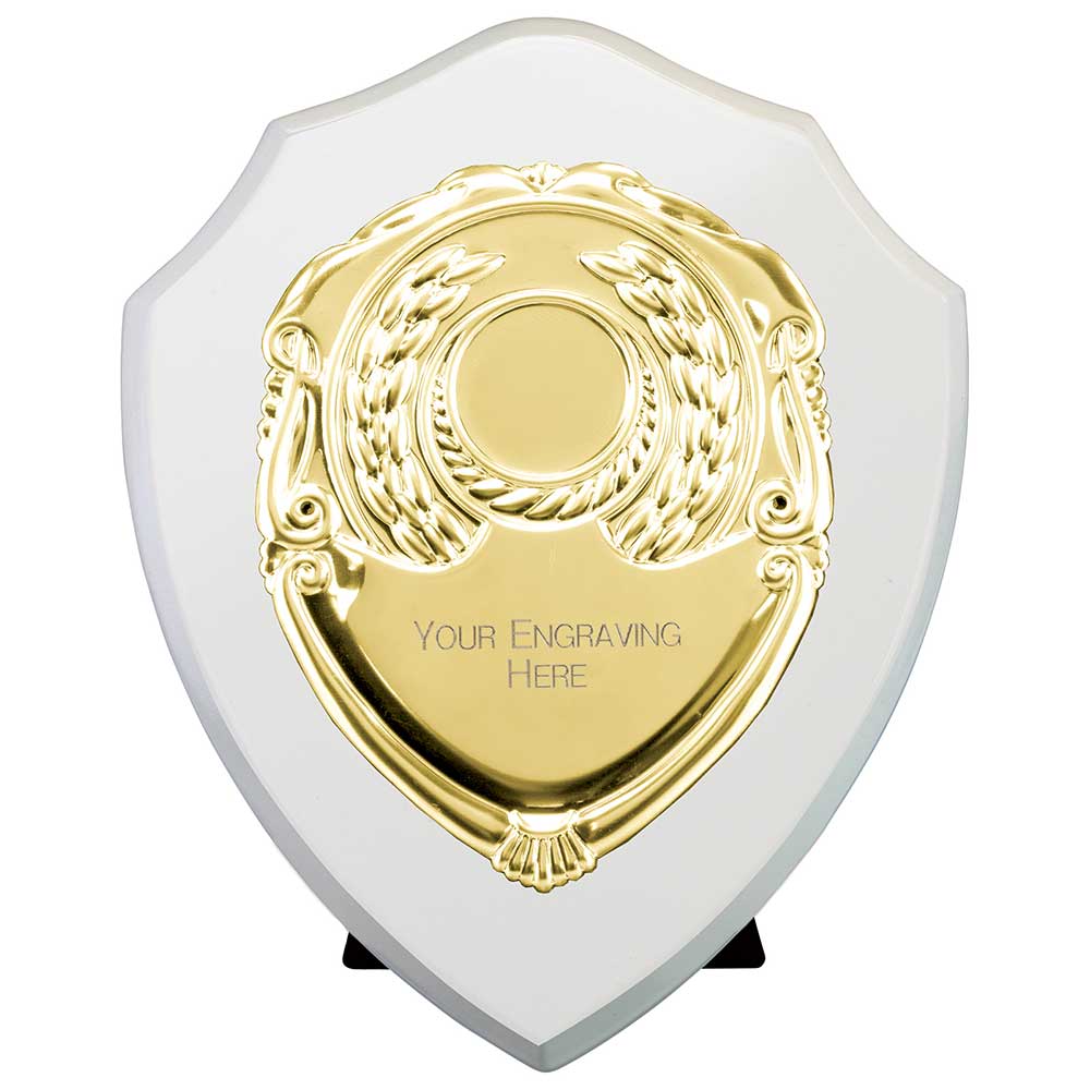 Reward Shield & Front Arctic White & Gold PS24558C
