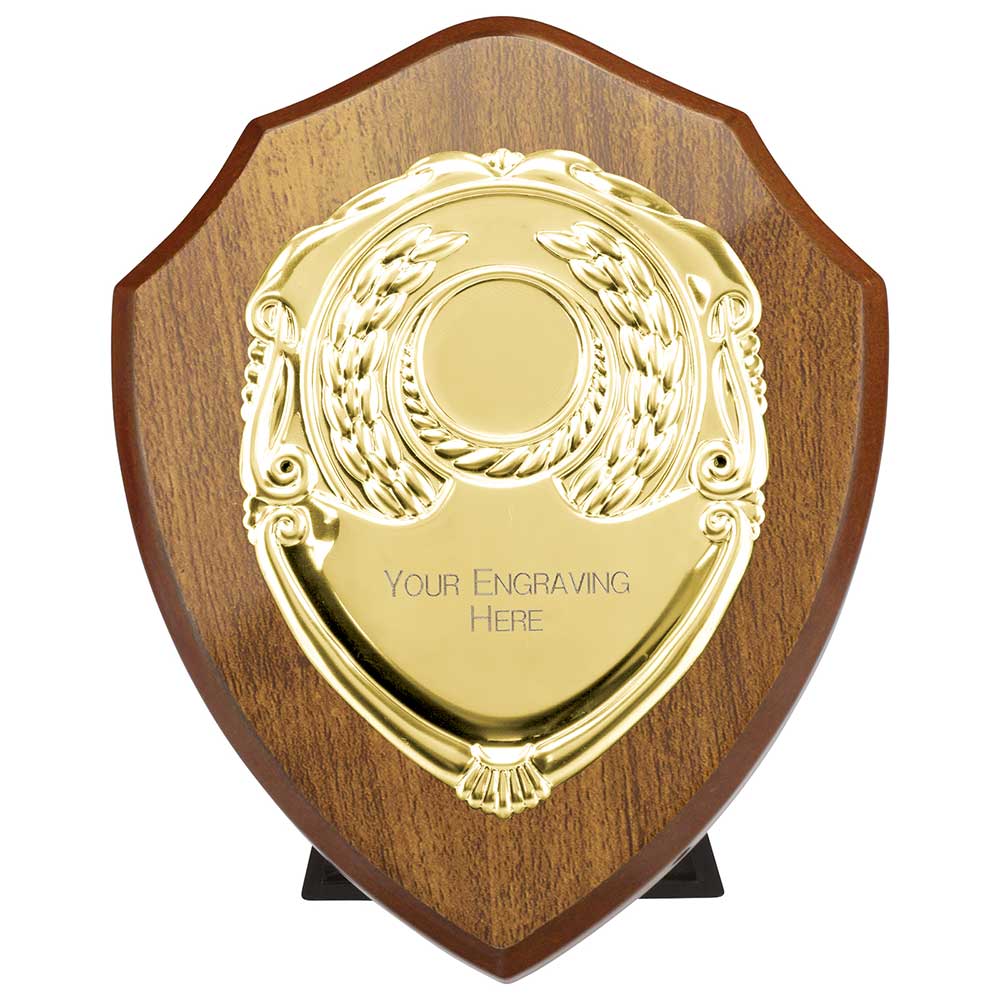 Reward Shield & Front Walnut & Gold PS24560C