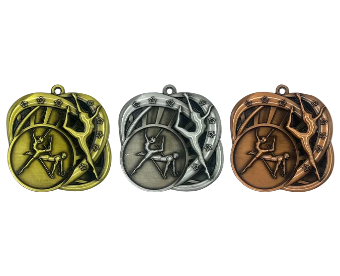 GYM100 - Engravable Metal Medals - Gymnastics Medals