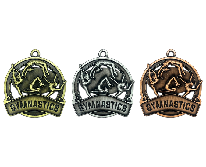 GYM101 - Engravable Metal Medals - Gymnastics Medals