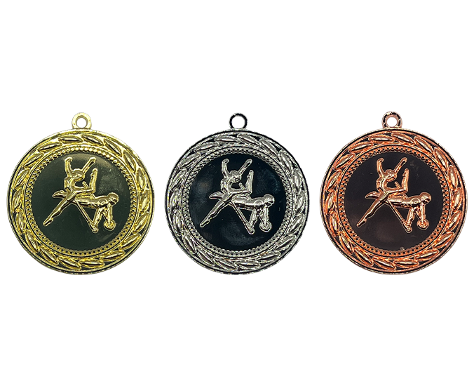 GYM105 - Engravable Metal Medals - Gymnastics Medals