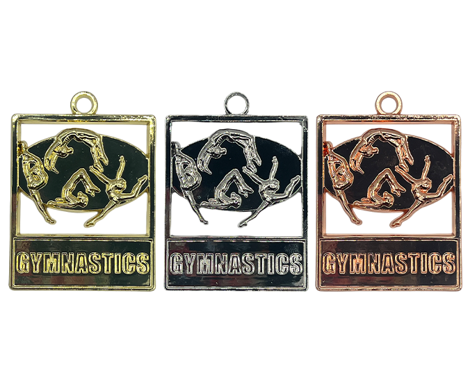GYM108 - Engravable Metal Medals - Gymnastics Medals