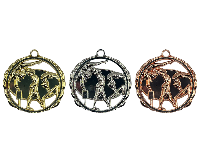 GYM109 - Engravable Metal Medals - Gymnastics Medals