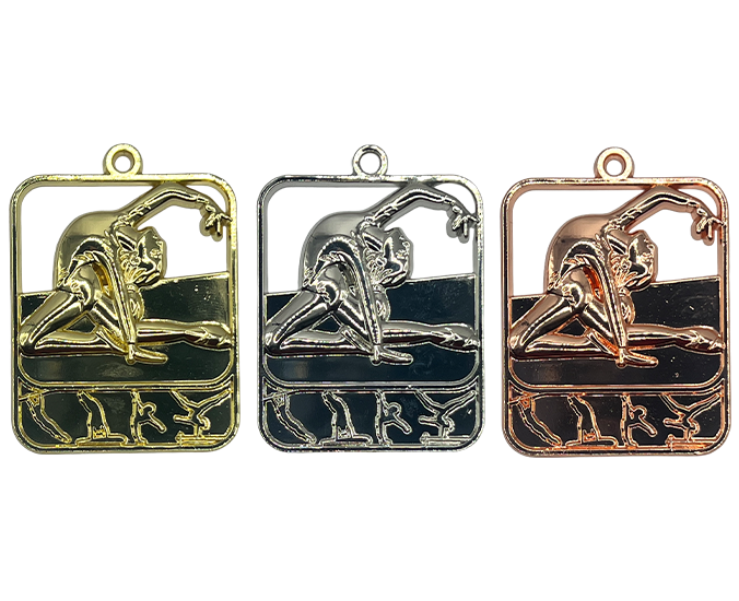 GYM110 - Engravable Metal Medals - Gymnastics Medals