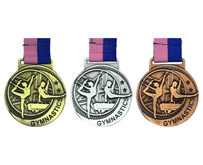 GYM113 - Engravable Metal Medals - Gymnastics Medals