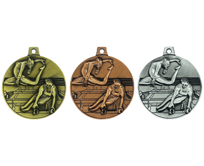 GYM17 - Engravable Metal Medals - Gymnastics Medals