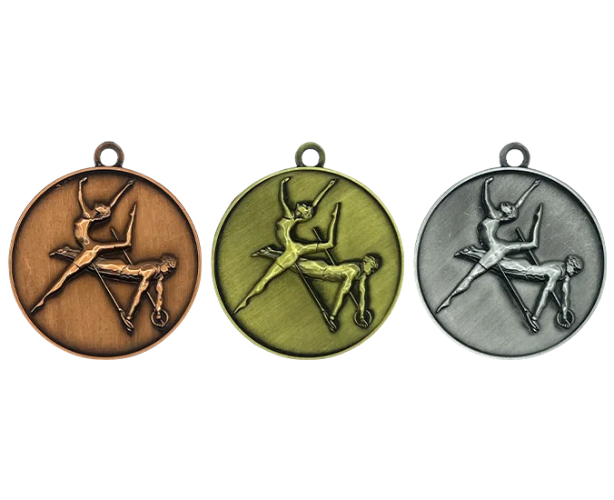 GYM40 - Engravable Metal Medals - Gymnastics Medals