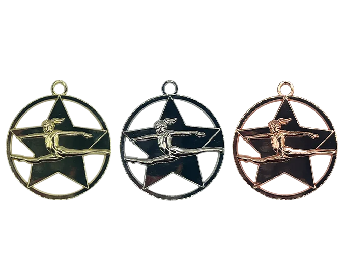 GYM42 - Engravable Metal Medals - Gymnastics Medals