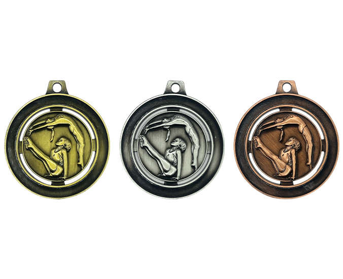 GYM51 - Engravable Metal Medals - Gymnastics Medals
