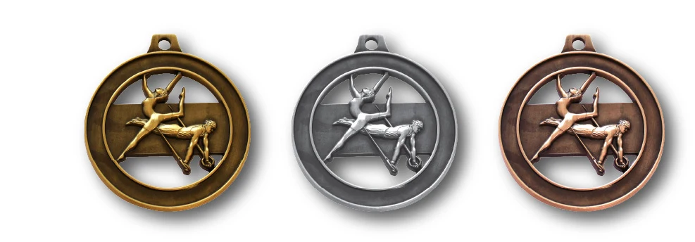 GYM57 - Engravable Metal Medals - Gymnastics Medals