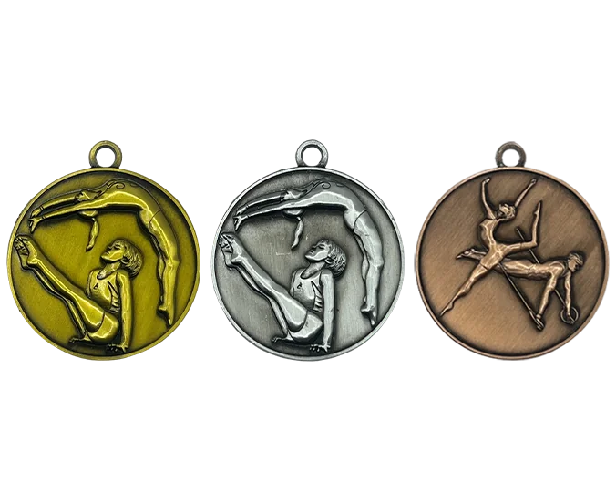 GYM76 - Engravable Metal Medals - Gymnastics Medals