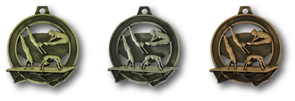 GYM79 - Engravable Metal Medals - Gymnastics Medals