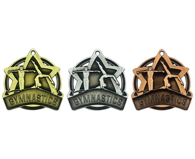 GYM84 - Engravable Metal Medals - Gymnastics Medals
