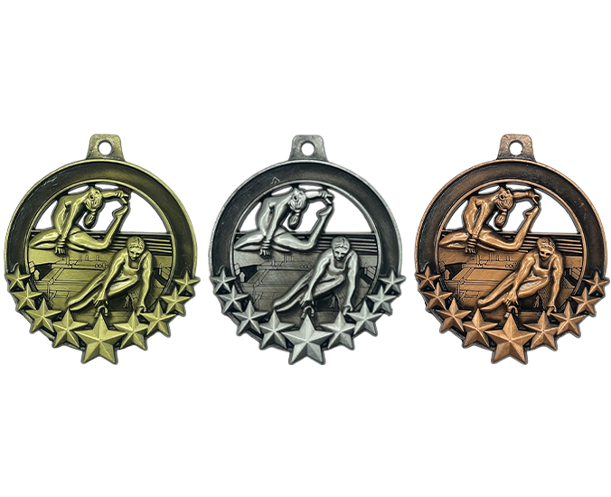GYM85 - Engravable Metal Medals - Gymnastics Medals