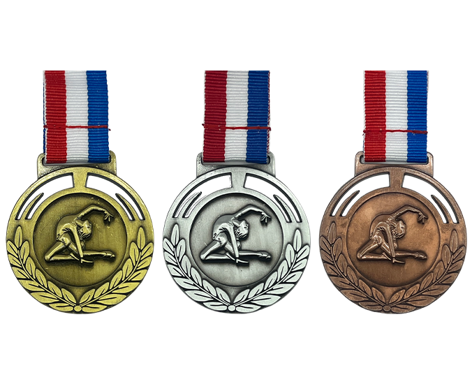 GYM90 - Engravable Metal Medals - Gymnastics Medals