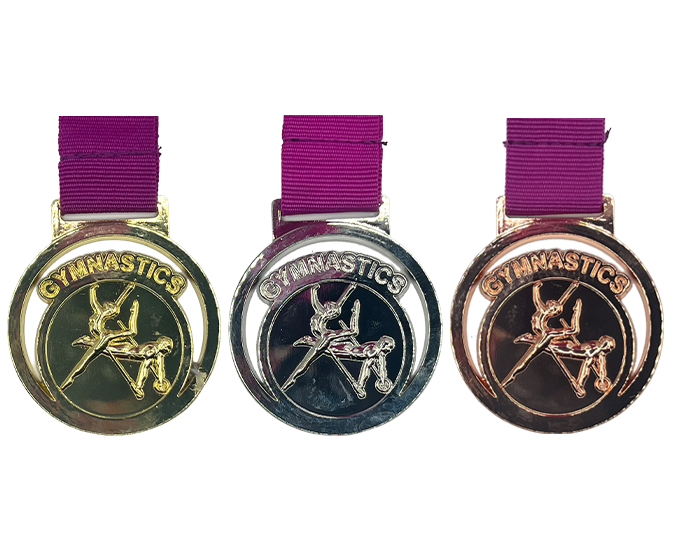 GYM91 - Engravable Metal Medals - Gymnastics Medals